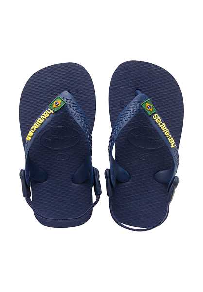 Online Store Havaianas Baby Brasil Logo - Blu Bambini Estate Sandali (W3958)
